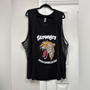 net sided muscle tee